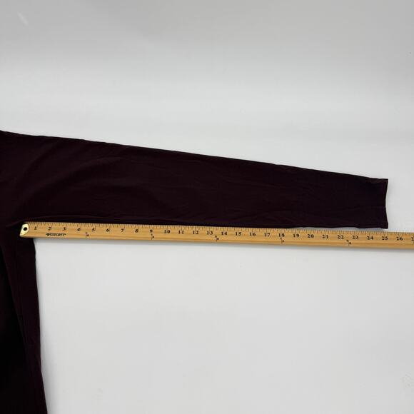 EILEEN FISHER Woman CottonJersey Knit Easy Legging Size XS Wine Cropped Pant - Picture 8 of 8